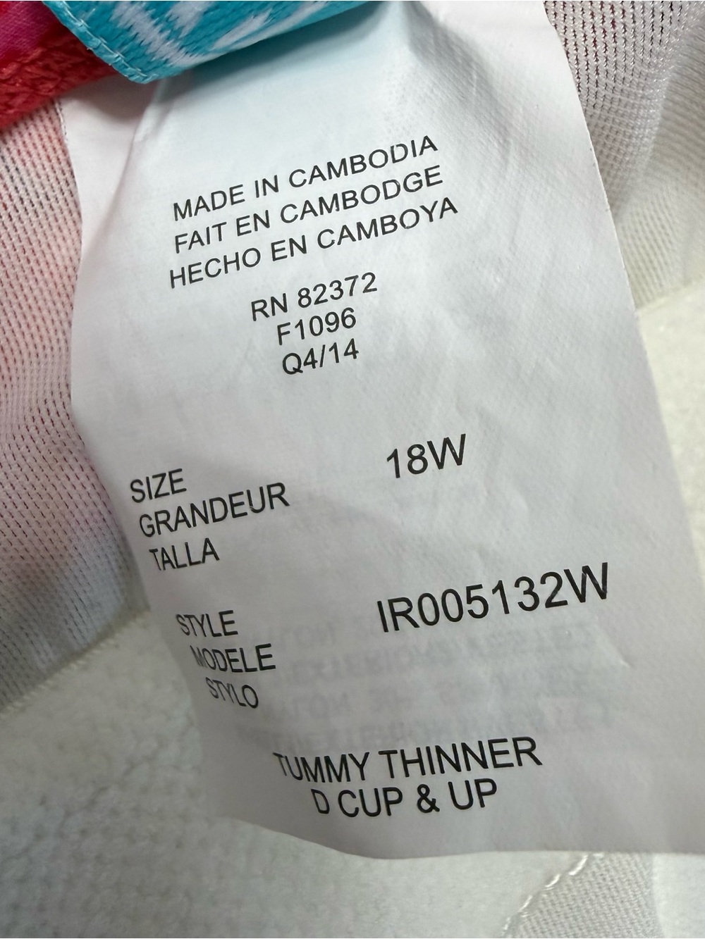 NWOT - IT Figures! Women’s Ruched One-Piece Swimsuit w/ Support Sz 18W Tropical - Picture 2 of 14